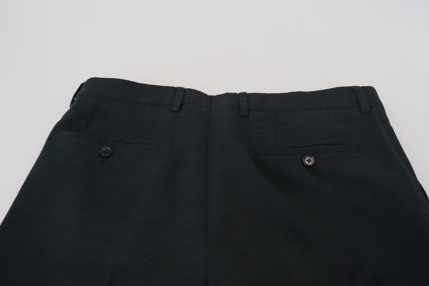  - Elegant Blue Virgin Wool Trousers