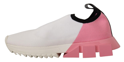  - Elegant Sorrento Slip-On Sneakers in White & Pink