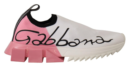  - Elegant Sorrento Slip-On Sneakers in White & Pink