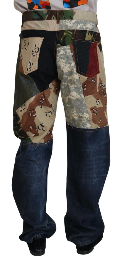  - Patchwork Denim Rich Silk Blend Jeans