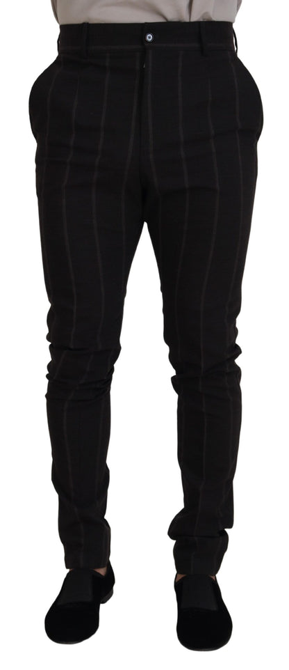  - Elegant Black Striped Chino Pants