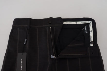  - Elegant Black Striped Chino Pants