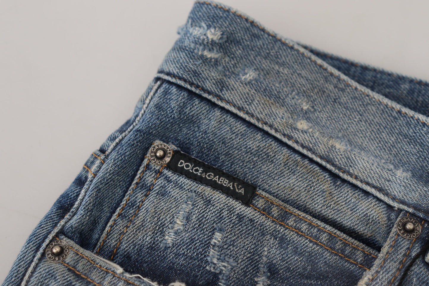  - Stunning Tattered Denim Italian Jeans