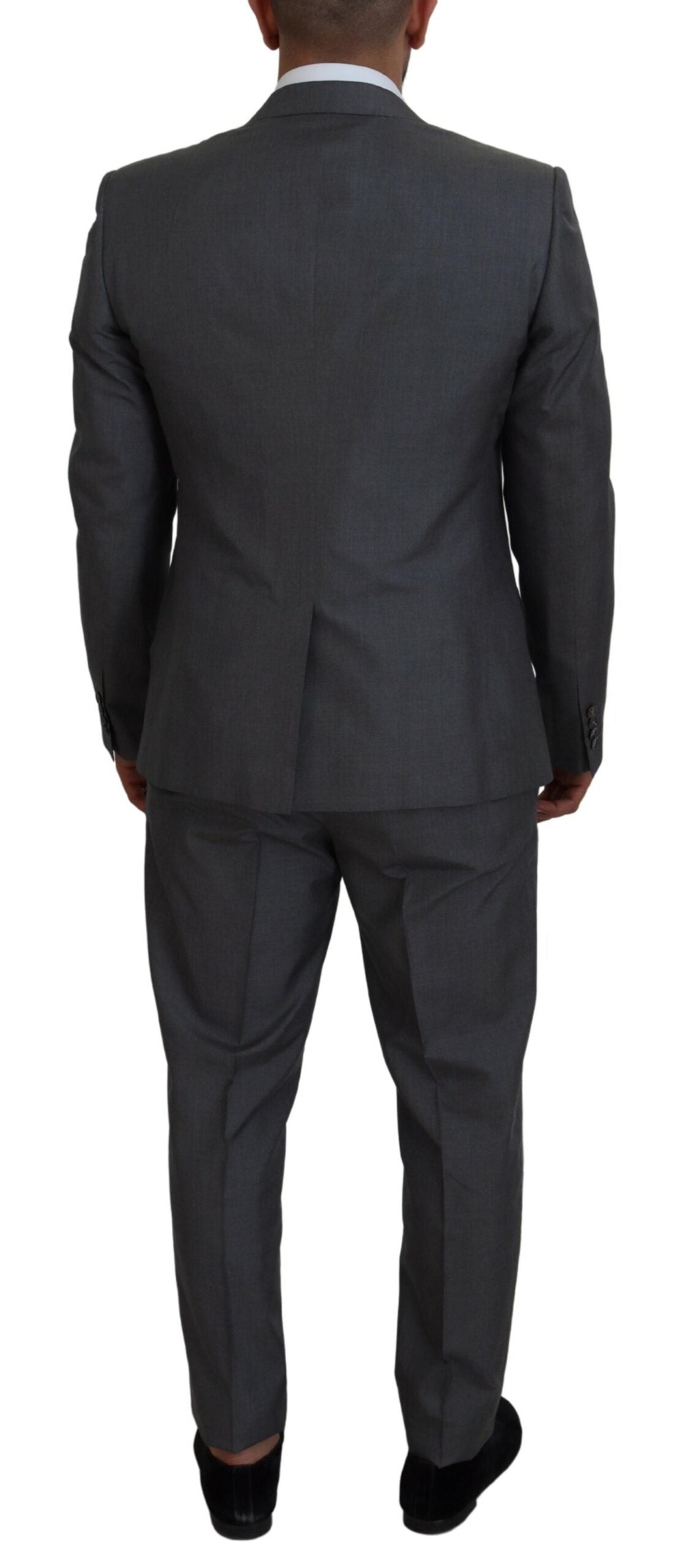  - Sleek Silver Martini Slim Fit Three-Piece Suit