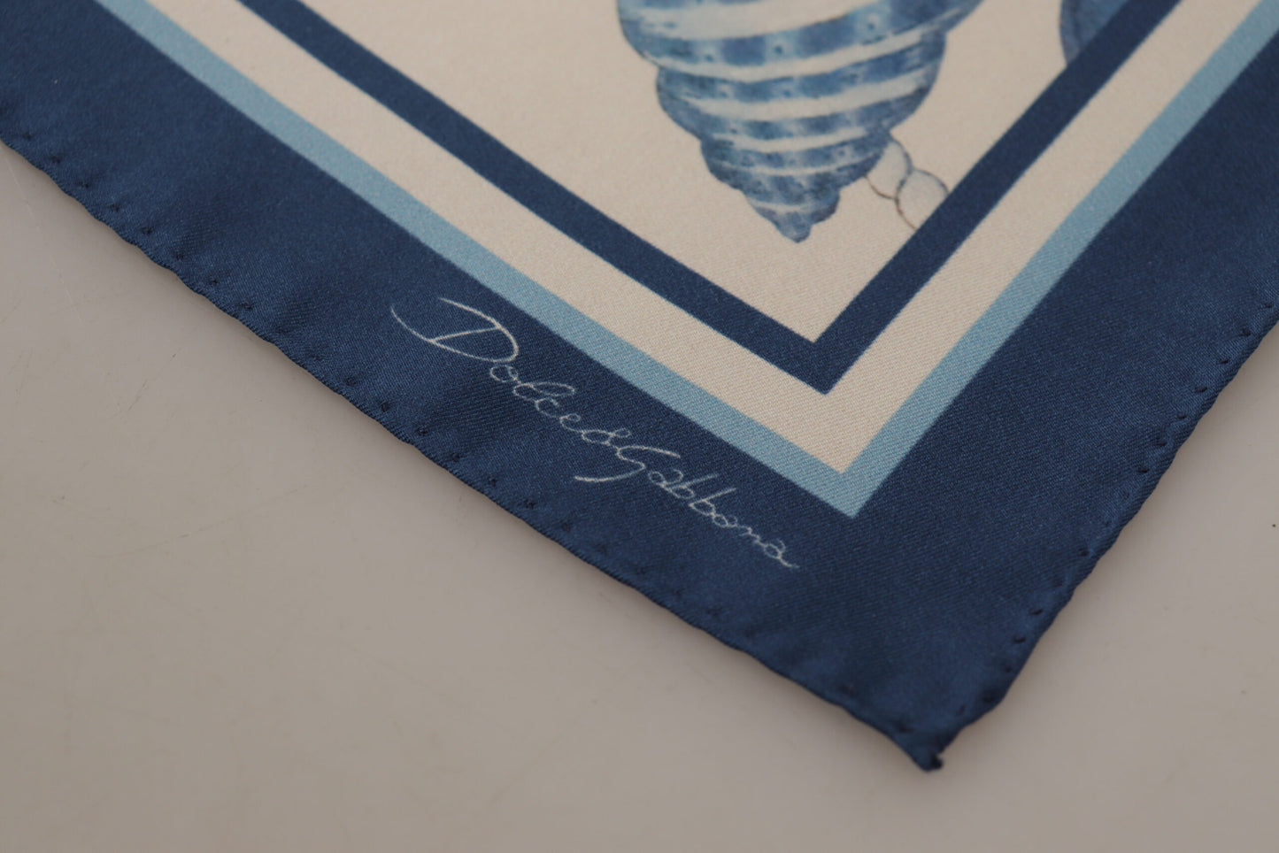  - Elegant Blue Silk Men's Square Scarf