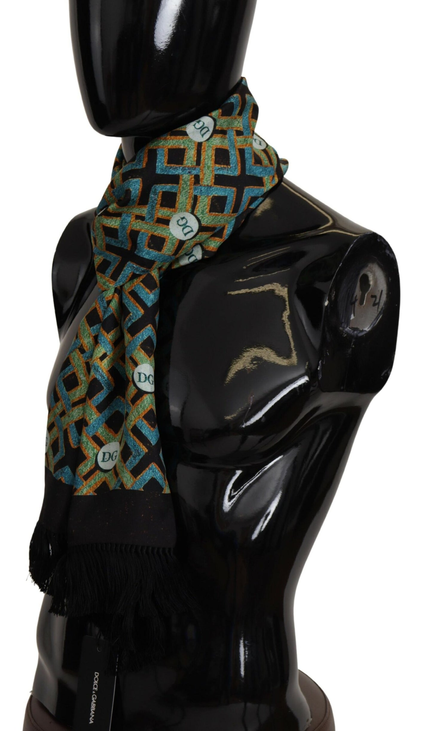  - Elegant Multicolor Silk Men's Scarf