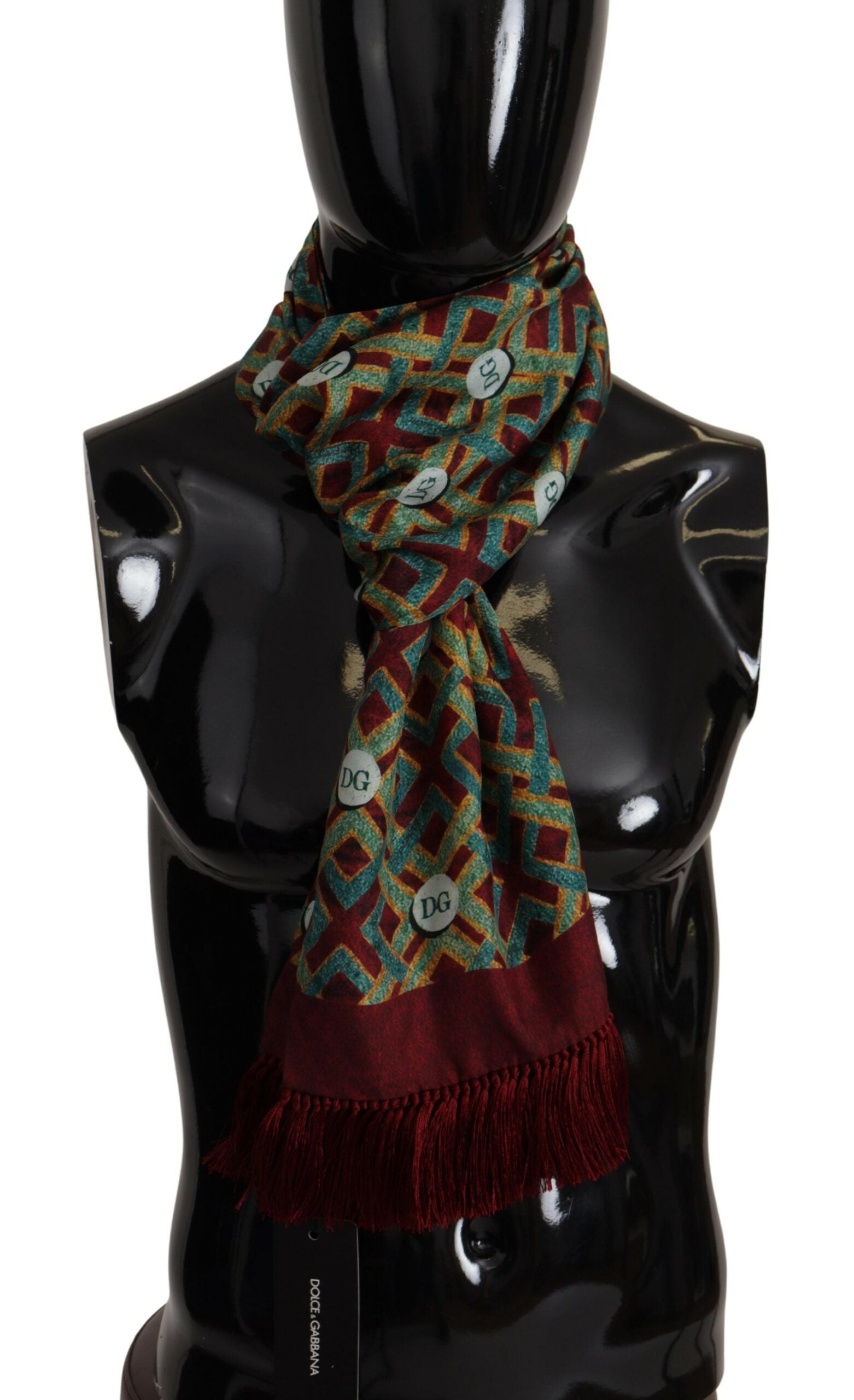 Elegant Multicolor Silk Men's Scarf Wrap by Dolce & Gabbana