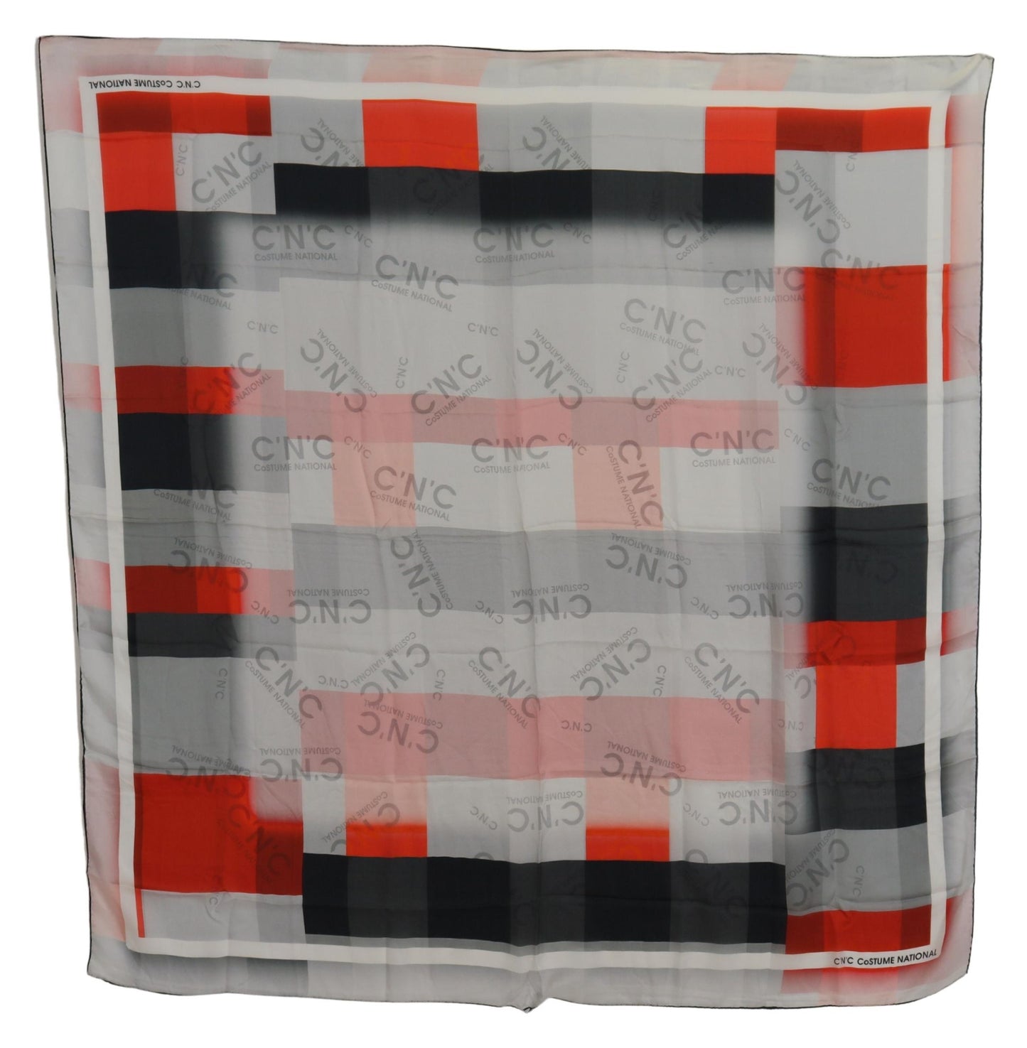  - Elegant Checkered Silk Scarf