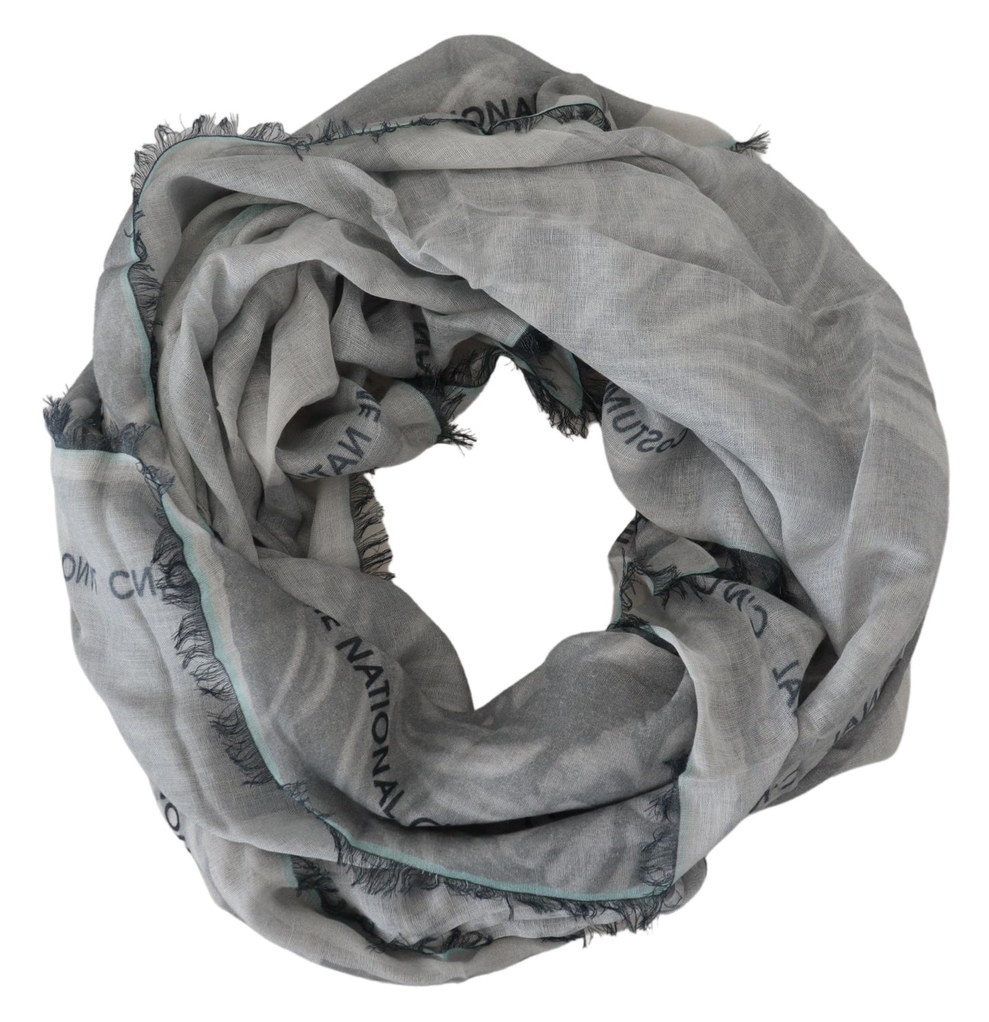  - Chic Designer Grey Scarf with Fringes