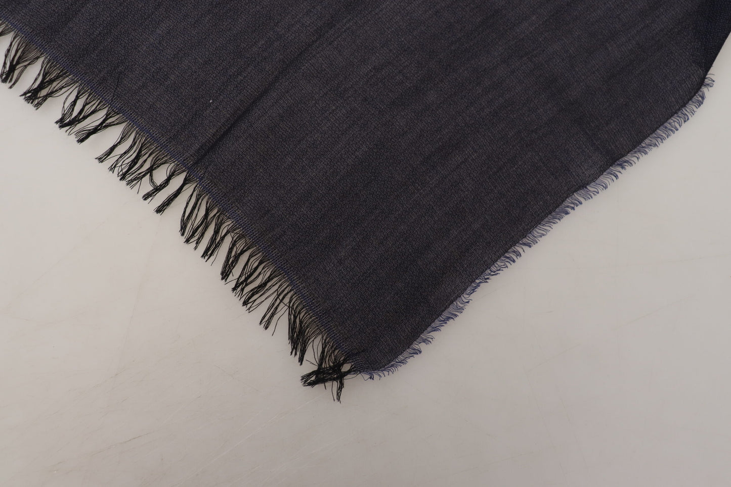  - Elegant Fringed Wool Blend Scarf