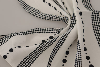  - Elegant Dotted Stripe Men's Square Scarf