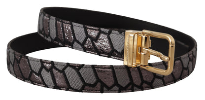  - Multicolor Leather Statement Belt