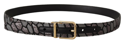  - Multicolor Leather Statement Belt