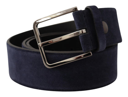  - Navy Elegance Velvet Leather Belt