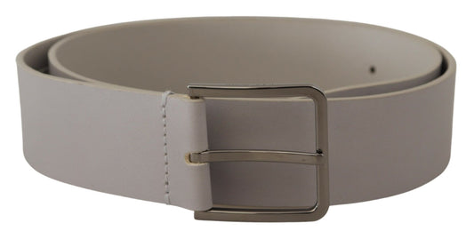  - Elegant White Vitello Leather Belt