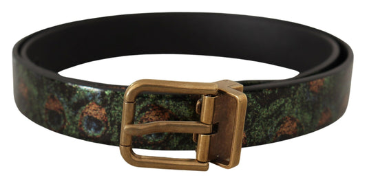  - Elegant Black Grosgrain Leather Belt