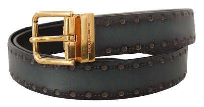  - Emerald Elegance Leather Belt