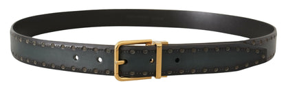  - Emerald Elegance Leather Belt