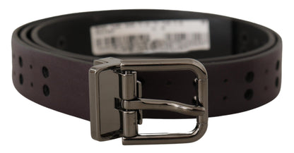  - Burgundy Elegance Leather Belt