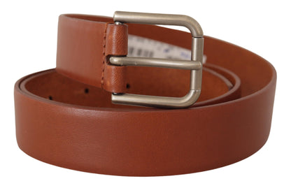  - Elegant Leather Belt with Metal Buckle