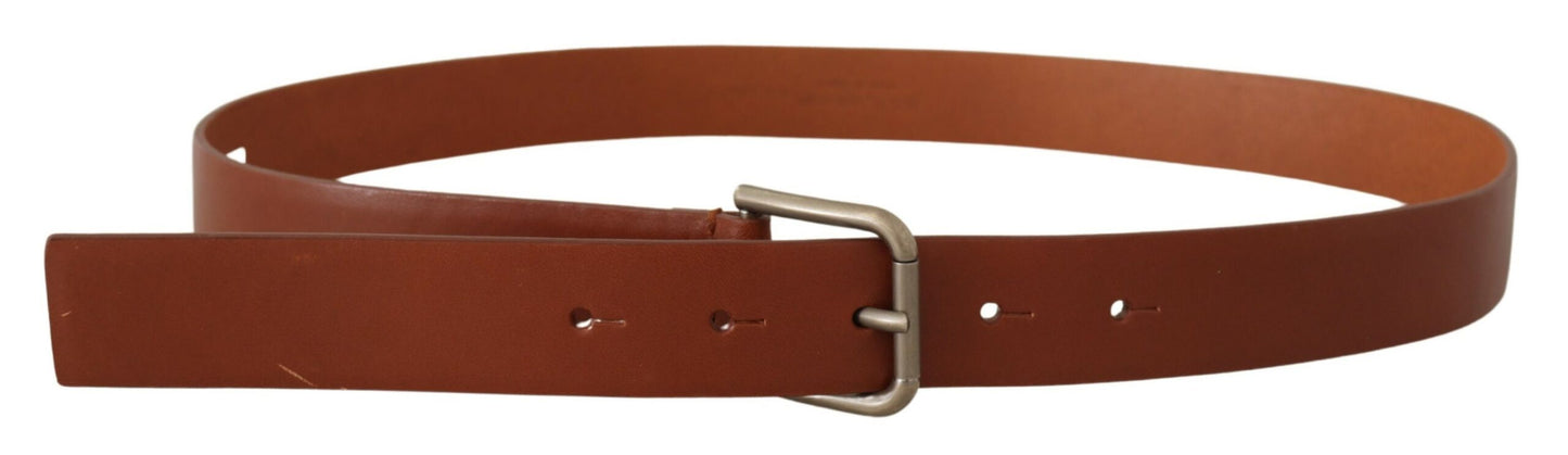  - Elegant Leather Belt with Metal Buckle