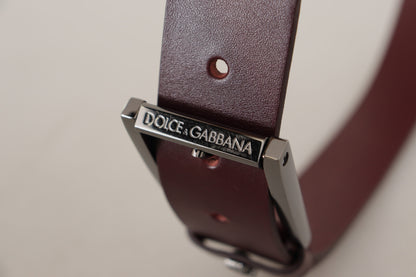  - Elegant Brown Leather Designer Belt