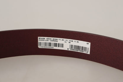  - Elegant Brown Leather Designer Belt