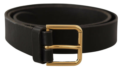  - Elegant Leather Belt with Metal Buckle