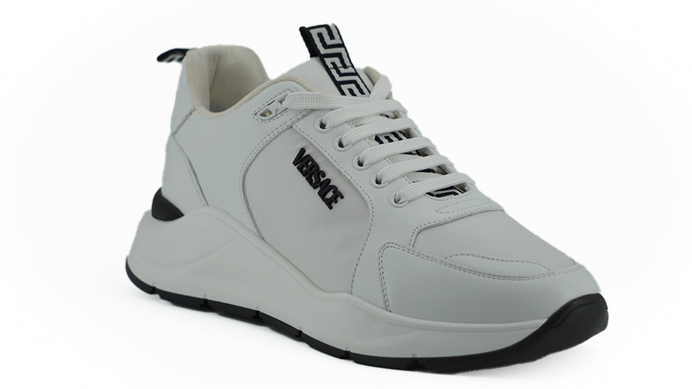  - Sleek White Calf Leather Sneakers