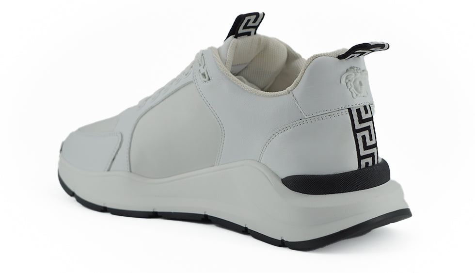  - Sleek White Calf Leather Sneakers