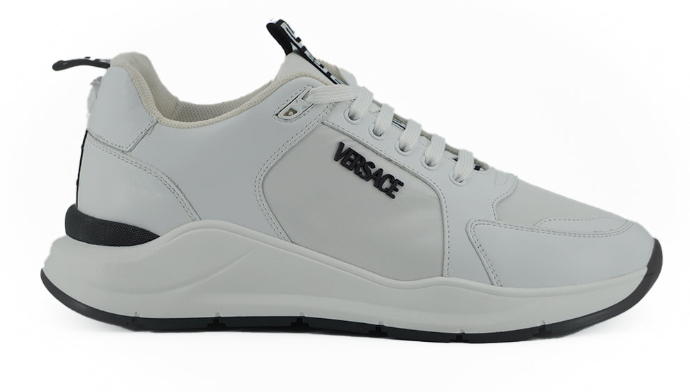  - Sleek White Calf Leather Sneakers