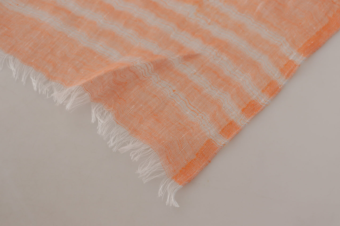  - Elegant Orange Linen Shawl Wrap Scarf