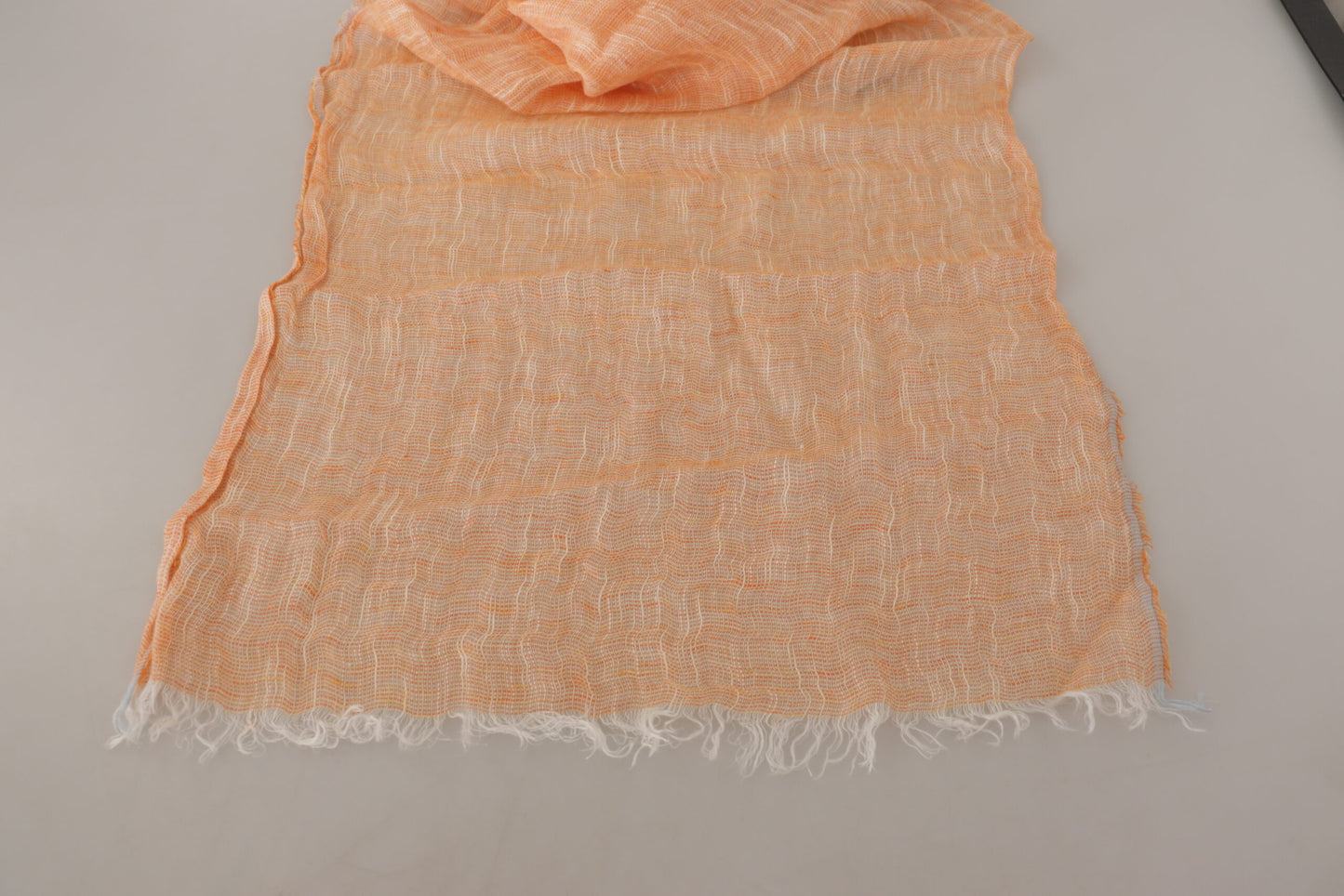  - Elegant Peach Linen Scarf