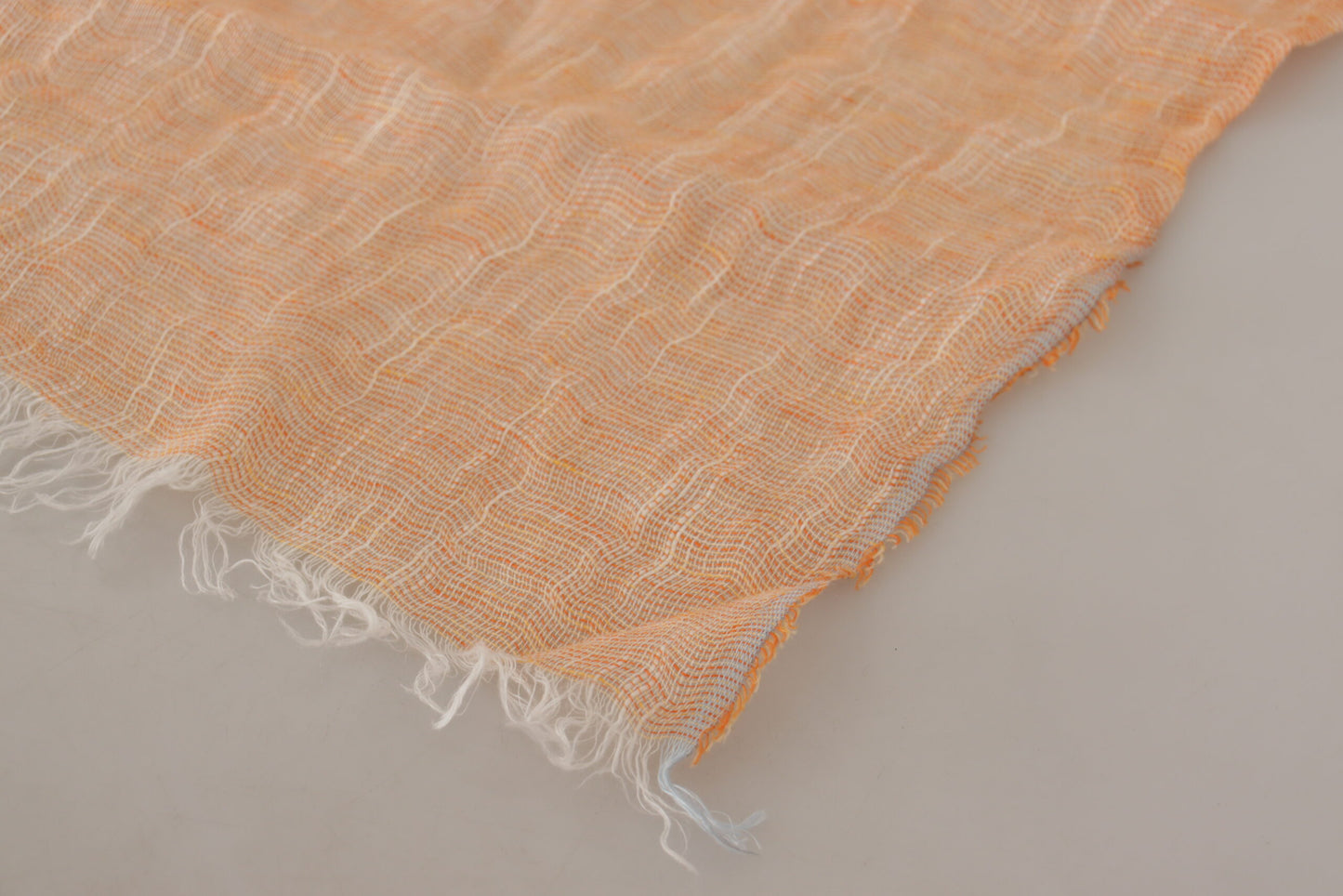  - Elegant Peach Linen Scarf