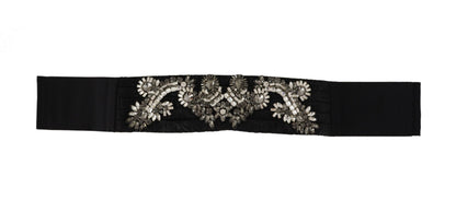  - Elegant Rhinestone-Embellished Silk Belt