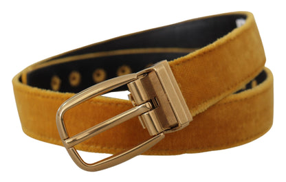  - Elegant Velvet Gold Buckle Women's Belt