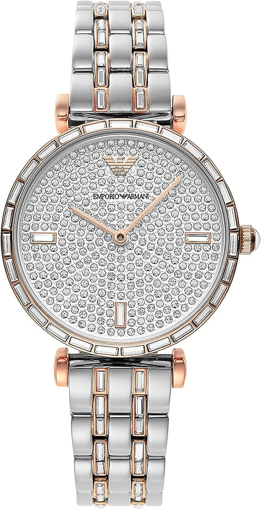  - Elegant Two-Tone Crystal Pave Watch