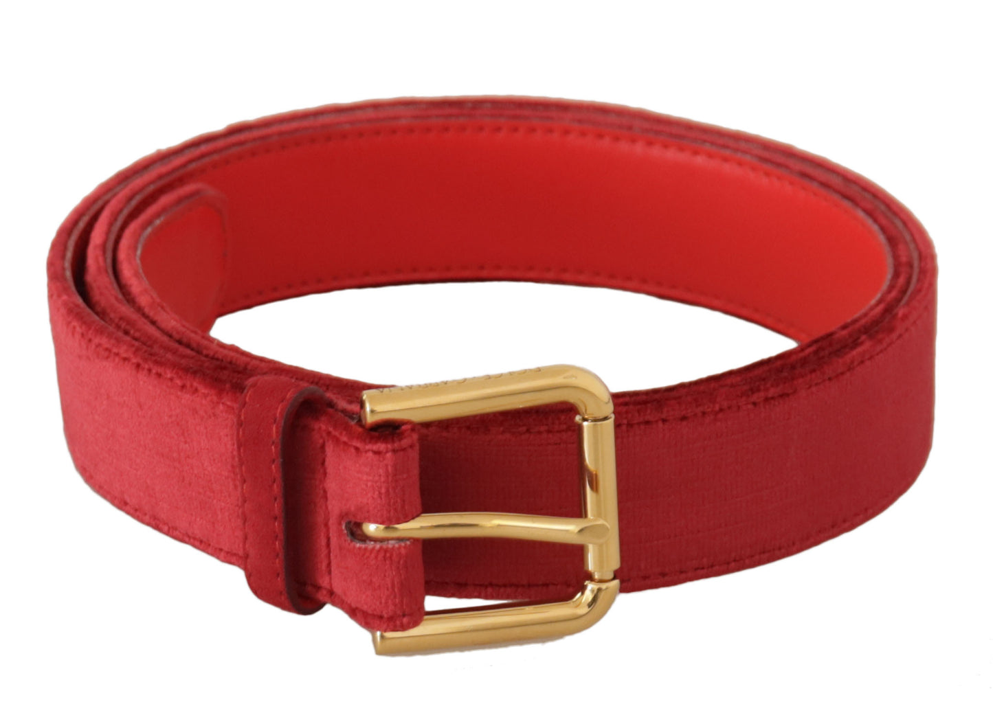  - Elegant Red Suede Designer Belt