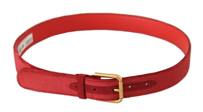  - Elegant Red Suede Designer Belt