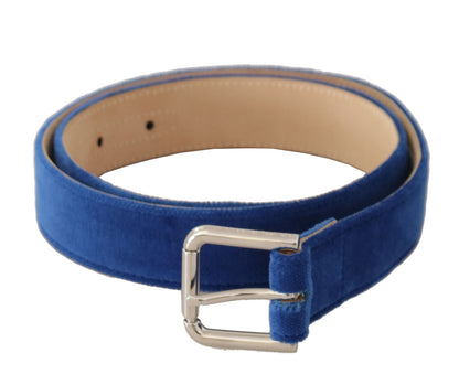  - Elegant Velvet Metal-Logo Belt