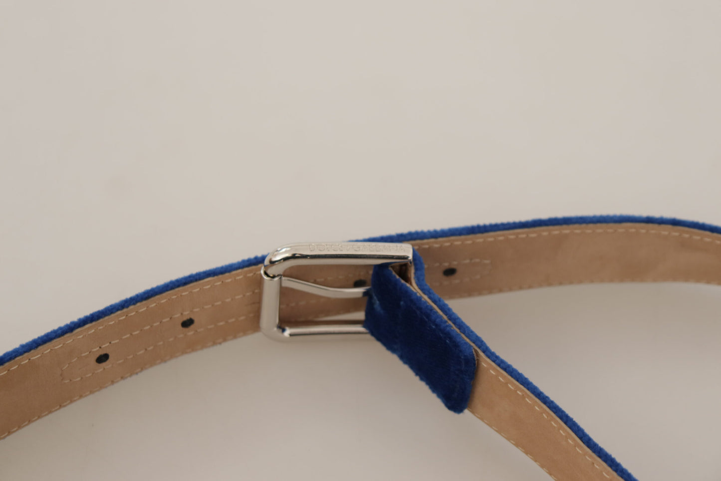  - Elegant Velvet Metal-Logo Belt