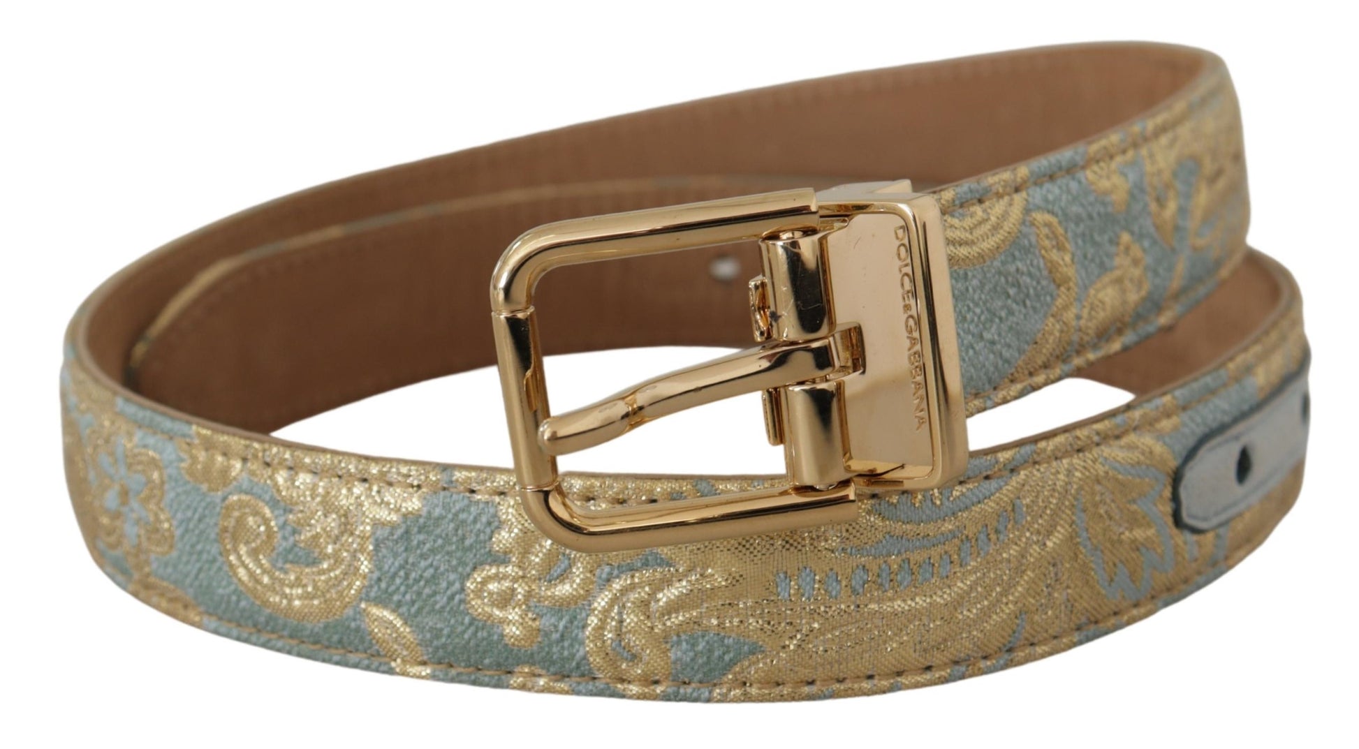 Dolce & Gabbana Elegant Light Blue Leather Belt
