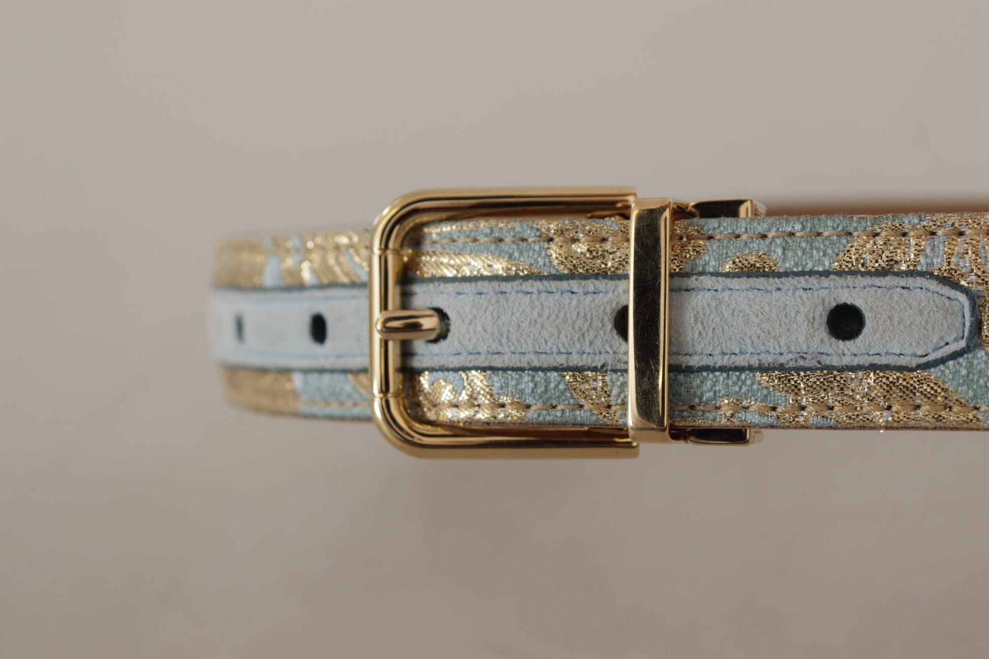 Dolce & Gabbana Elegant Light Blue Leather Belt