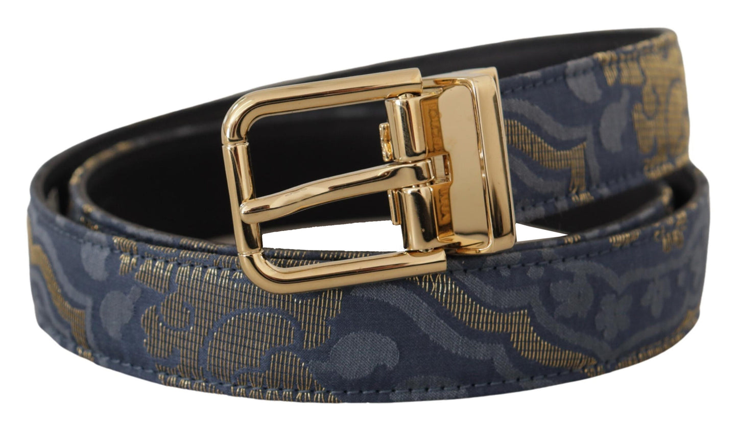  - Elegant Navy Blue Leather Belt