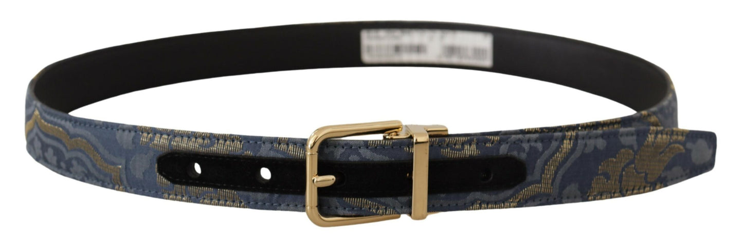  - Elegant Navy Blue Leather Belt