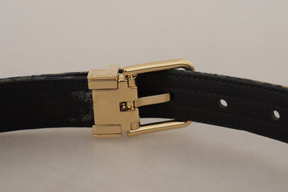  - Elegant Navy Blue Leather Belt