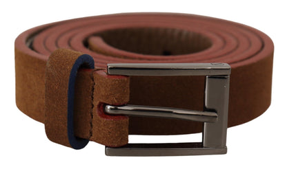  - Chic Suede Belt with Logo Engraved Buckle