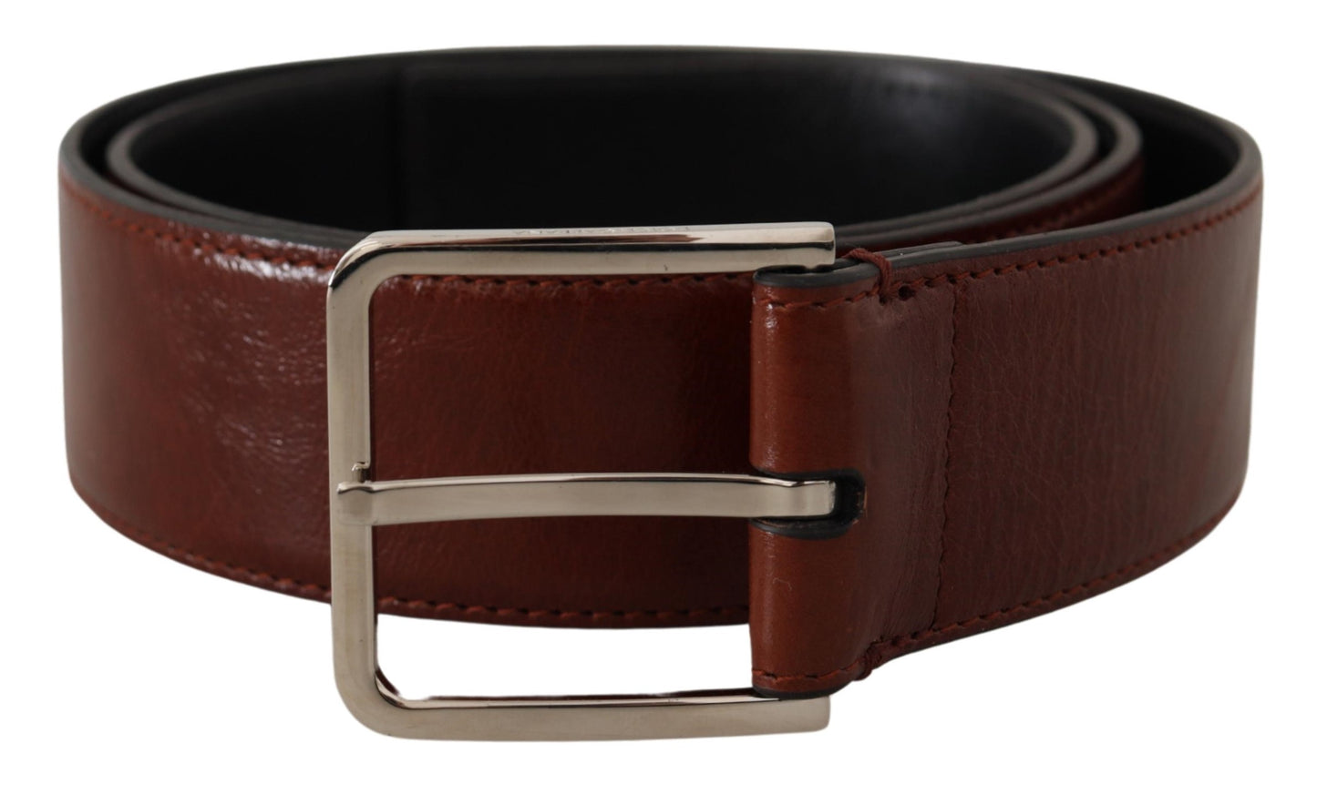  - Elegant Leather Belt with Engraved Buckle