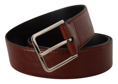  - Elegant Leather Belt with Engraved Buckle