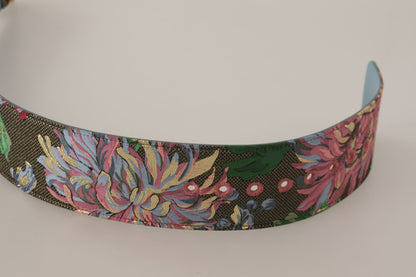  - Multicolor Leather Logo Buckle Belt